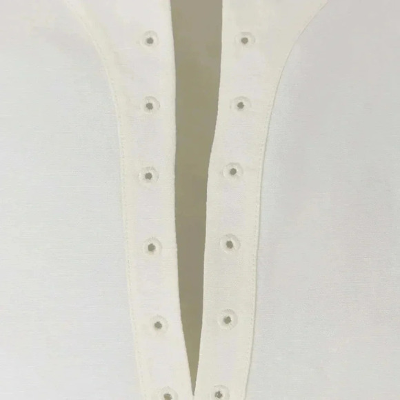 Chloe | Puff-Sleeved V-Neck Blouse | White/Ivory | Size 38 Womens 4 US | NWT - Picture 4 of 15